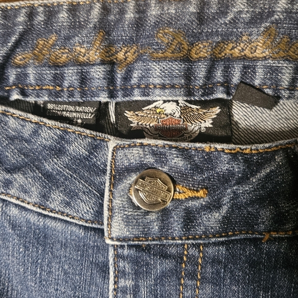 Harley-Davidson Blue Denim Jeans As a Woman - Picture 8 of 9